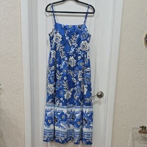 Rachel Zoe Blue and White Floral Maxi Dress